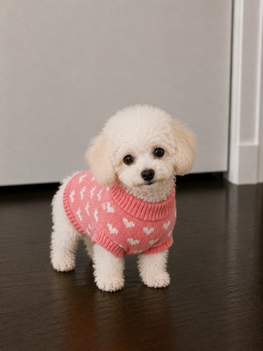 Small dog jumper knitted pink - small, knitted,