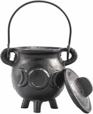 Black cast iron cauldron - black,