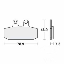 TRW Brake Pads Standard MCB557 Fits Cagiva Roadster 125 1997-2000