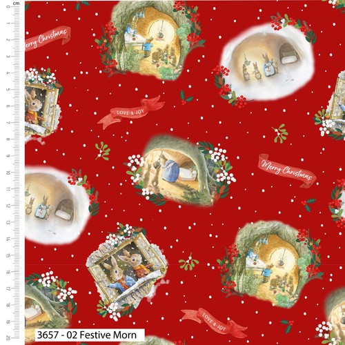 Peter rabbit christmas fabric - peter,