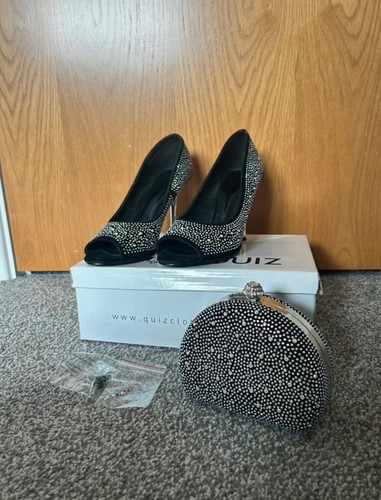 Quiz black diamanté - quiz, shoe