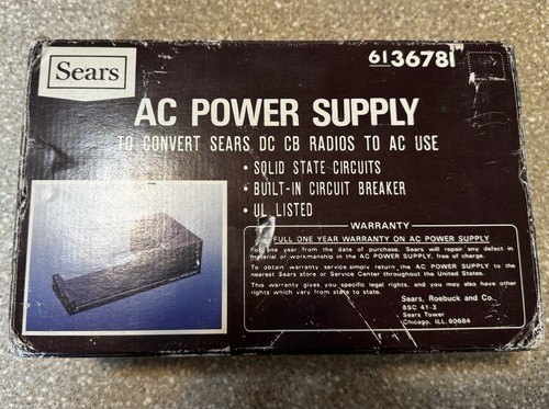Vtg sears radio power - sears, ac