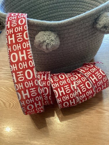 Christmas wired ribbon red - wired,