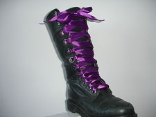 Satin ribbon laces for Dr Marten & military   Boots assorted colours and sizes 