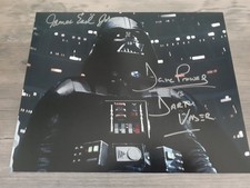JAMES EARL JONES + DAVE PROWSE SIGNED 12 X 8 AUTOGRAPHED STAR WARS PHOTO.REAL