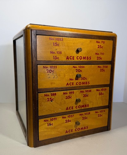 Antique wooden ace combs store - antique,