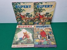 Job Lot Bundle of 4 Daily Express Rupert Bear Annuals 1971 1973 1977