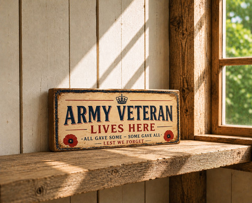 Army veteran plaque - veteran,