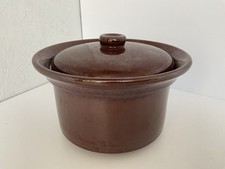 Vintage Simpsons Ovenstone Cookware Brown Casserole Dish With Lid