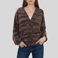 Women Knitted V Neck Sweater