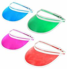 Unisex Sun Visor Poker Golf Neon Hat 1980s Hen Stag Fancy Party Dress Accessory