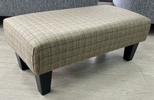 Large footstool, Tartan