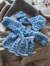 Hand Knitted dolls clothes to fit 10" Ashton Drake, Reborn, Ooak