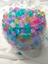 Glittered mix water beads aqua - glittered,