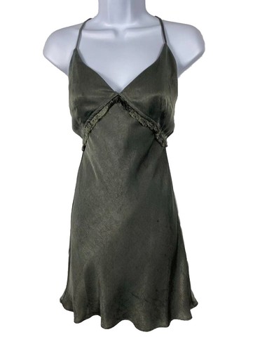 Lulus olive green shiny satin - green,