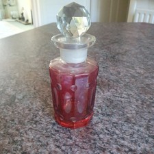 VINTAGE CRANBERRY CUT GLASS