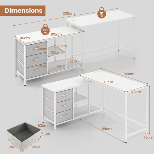 Corner workstation desk with - corner,