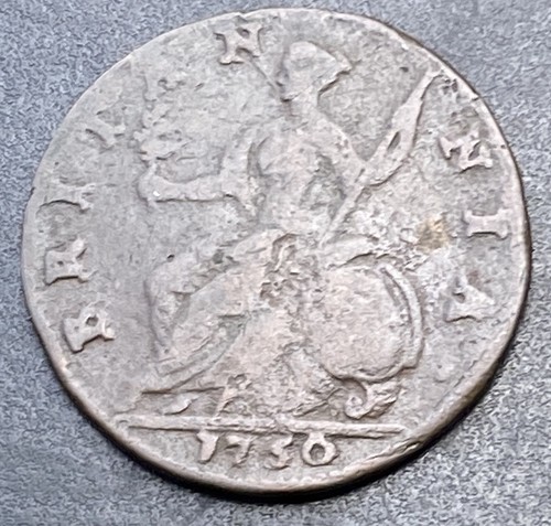 1750 george half - 1750, penny