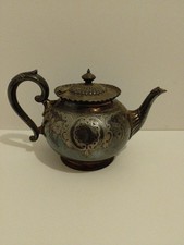 Vintage Pewter Teapot 9 1/2 In