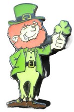 Irish leprechaun pin badge - irish,