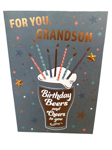 Grandson birthday card - birthday,