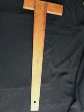 Draughtsmans Drawing Board & Vintage Wooden T Square Ruler Faber 24"