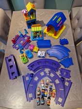Happyland/Street  Train And Road Track With Cafe, Market Stall  Garage/tunnel.