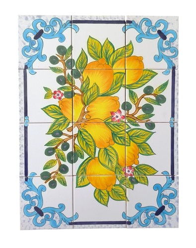 Hand painted lemon tree - lemon,