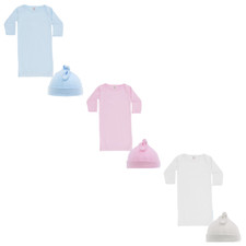 Baby Nightgown and Knot Hat