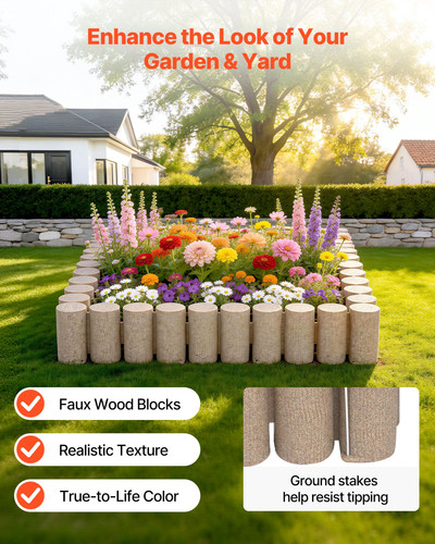 Vevor faux wood landscape - wood,