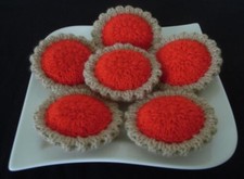 Hand knitted strawberry jam - 6,