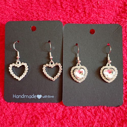 Pairs sparkly heart - x,