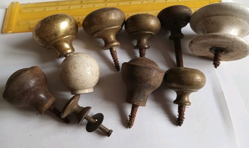 Vintage old door knobs set - set, 10