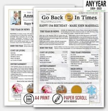 born back in this the year 1945 80th personalised birthday present gift idea V6B