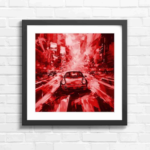 Vintage red sports - vintage, city