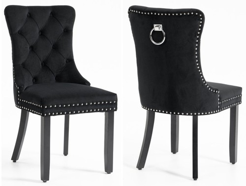Black velvet dining - 6,