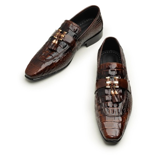 Handmade brown alligator - brown,