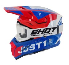Kids Motocross Helmet Just1 J22 Red Blue Suitable For HONDA CRF - Free Goggles