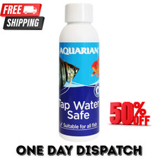 AQUARIAN TAP WATER SAFE, Aquarium Water Conditioner, 118 ml Bottle,White