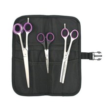 Roseline 3 Piece Scissor Set 5" Straight 6.5" Blending 8" Straight wrap case