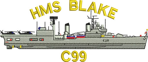 Hms blake embroidered - embroidered, baseball