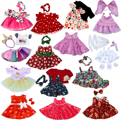Teddy bear clothes dresses - -,
