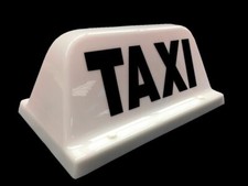 LETTERCRAFT 10" MINI LED Magnetic Hackney Cab Taxi Meter Roof Top Sign - White