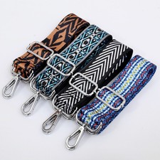 1x Canvas Ethnic Shoulder Bag Belt Strap Adjustable Handle Handbag Replacements