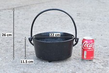 vintage iron boiler old cast iron cauldron pot  - FREE POSTAGE