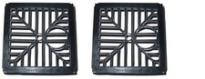 2 X BLACK PLASTIC SQUARE DRAIN