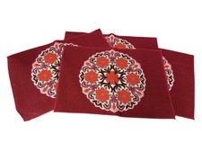 Vintage Original 1960s Table Linen 4 Placemats Retro Flower Power