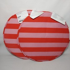 2 IKEA Saro Round Seat Pads Cushions Indoor Outdoor Pink Red 36cm 701.434.30 Use