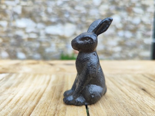 Mini cast iron hare - hare, ornament