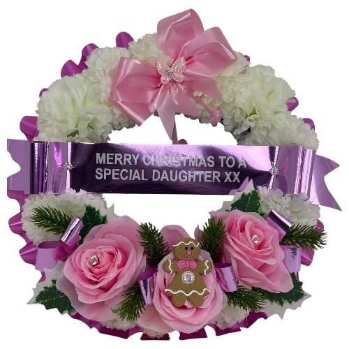 Christmas wreath pink